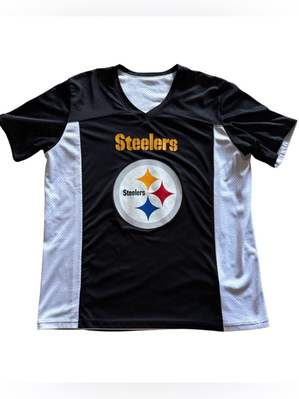 NFL Pittsburgh Steelers Reversible Flag Football Jersey Men's Large Black White